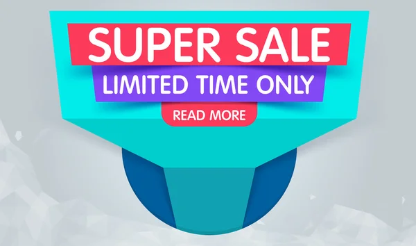 Super Sale Banner Design. Sie können für Super Sale Promotion verwenden. Werbeflyer, Rabattbanner. — Stockvektor