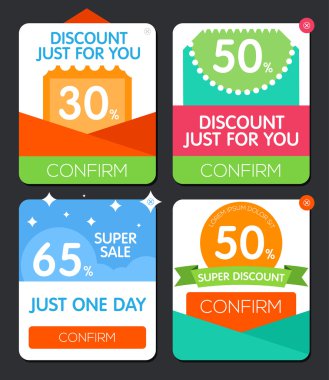 Açılır pencere. Web tasarım öğesi. Satılık halk pencere. Vektör çerçeve indirim. Teklif pencere