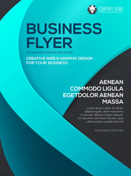 Dépliant Vector Business. Modèle de flyer. Affiche pour vos affaires. Présentation de couverture — Image vectorielle