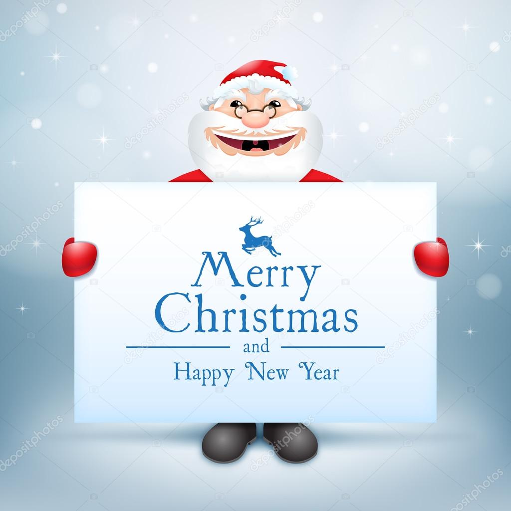 happy santa claus hold sign board christmas card vector illustration 2017 stock vector - How To Sign A Christmas Card happy santa claus hold sign board christmas card vector illustration 2017 stock vector - How To Sign A Christmas Card