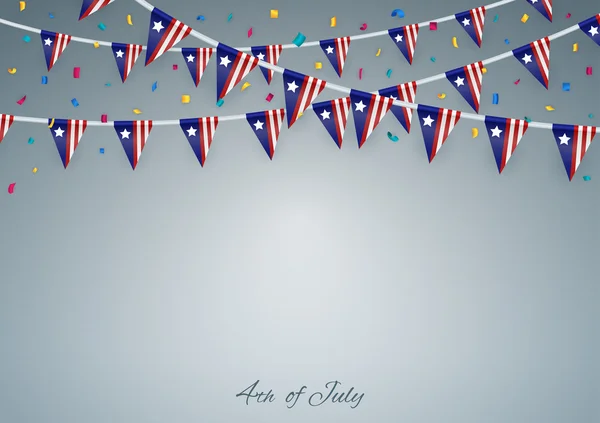 Happy dag van de onafhankelijkheid. 4th of July. — Stockvector