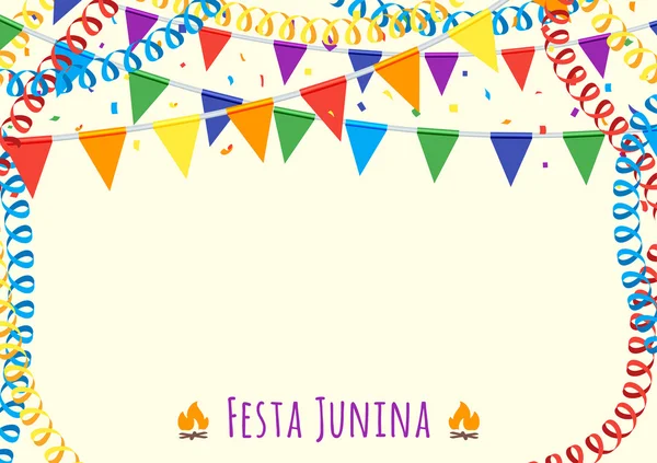 A festa de Junho do Brasil. Feriado latino-americano, a festa de junho do Brasil . — Vetor de Stock