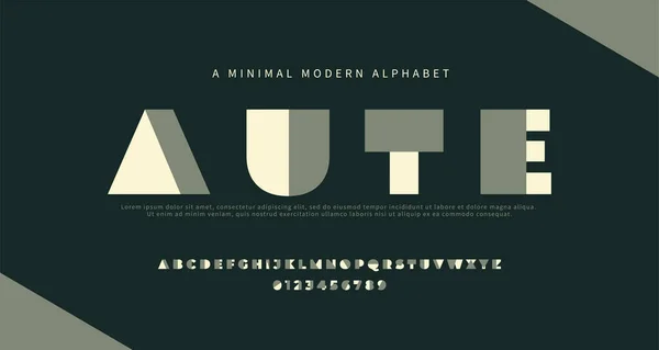 Minimal Modern Alphabet Fonts Flat Geometric Shapes — Stock Vector