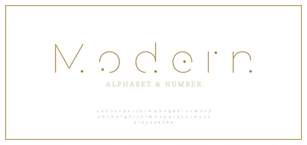 Λεπτές Μοντέρνες Μινιμαλιστικές Αφηρημένες Γραμματοσειρές Αλφαβήτου Τελείες Μίνιμαλ Σύγχρονες Γραμματοσειρές — Διανυσματικό Αρχείο