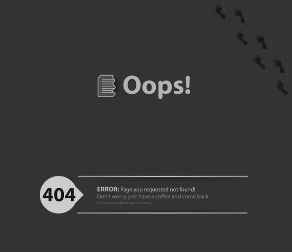 Page not found, 404 error Concept — Stock Vector