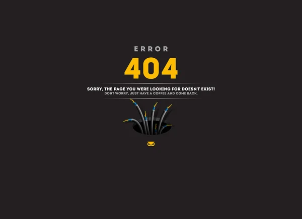 Pagina non trovata, errore 404 Concetto — Vettoriale Stock