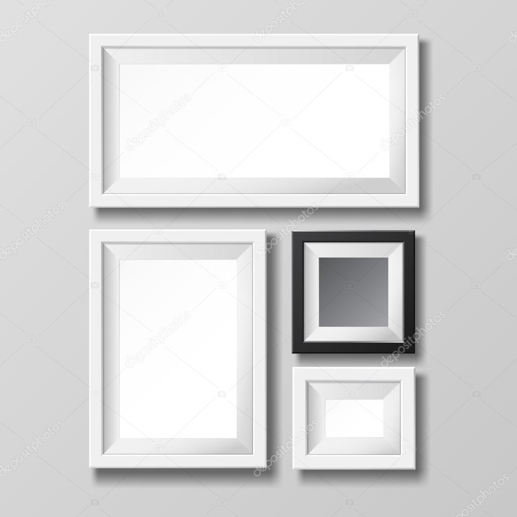 Gray and black blank picture frame.