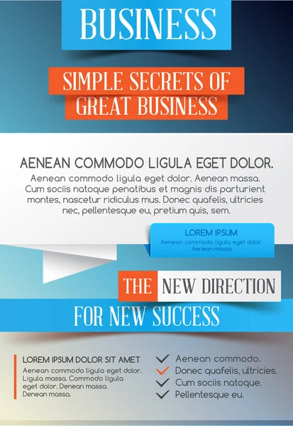 Vector Business Flyer. Business background. Vector template. Poster. — Stock Vector