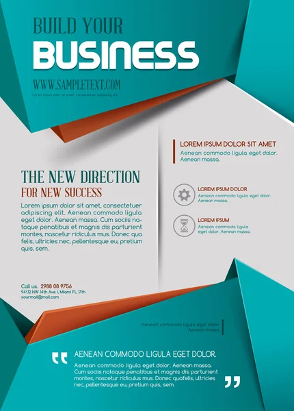 Vector Business Flyer. Zakelijke achtergrond. Vector sjabloon. Poster. — Stockvector