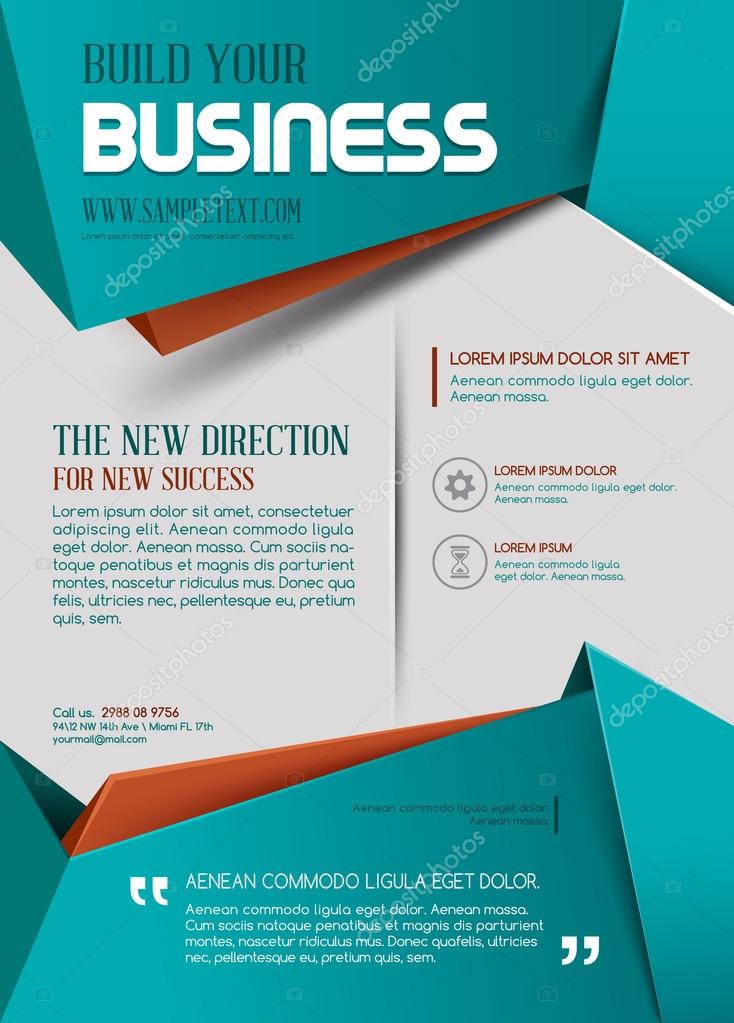 Vector Business Flyer. Business background. Vector template. Poster. Stock  Vector Image by ©Pro_Vector #97383364