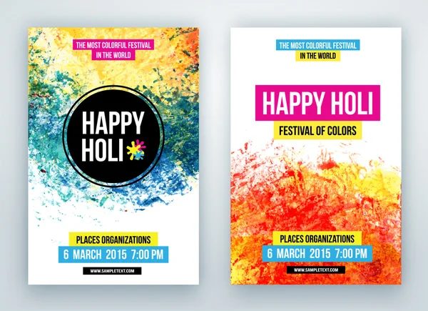 Hermoso festival indio Felices celebraciones Holi. Fondo para pancarta, tarjeta, póster, póster — Vector de stock