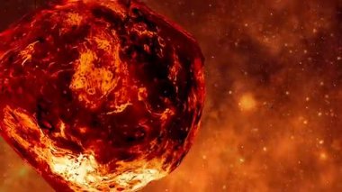 Dünya ve Ay 'dan önceki ilkel Dünya oluşumunun 3D animasyonu gezegenimsi oluşum ve erimiş yüzeyi gösteriyor.