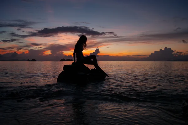 Photographers at sunset — Stock Photo, Image