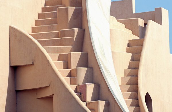 Building with stairways in the city of Jaipur