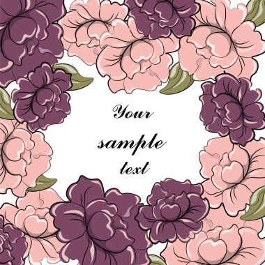 Şakayık çiçeği çerçeve