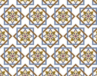 Soyut vintage çiçek süsleme desen