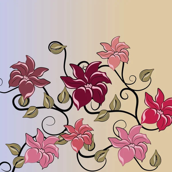 Svärd lily bakgrund — Stock vektor