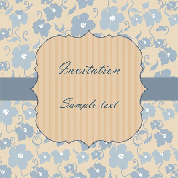 Tarjeta de invitación Vintage — Vector de stock