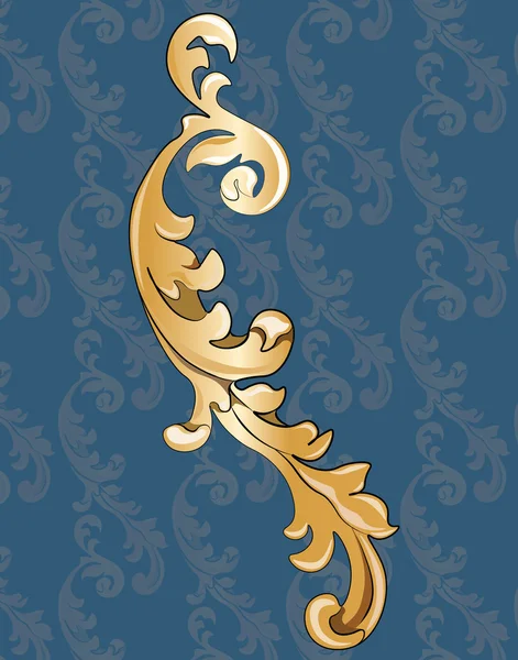 Elementem królewskiej ornament złoty — Wektor stockowy