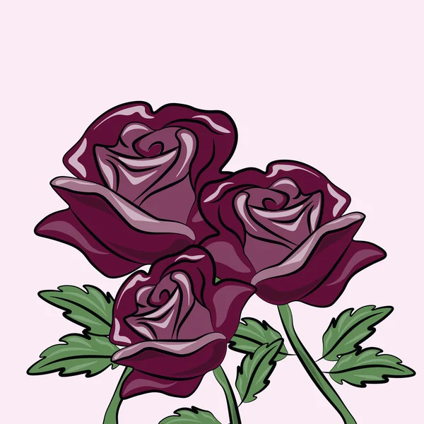 Rosas flor fondo — Vector de stock