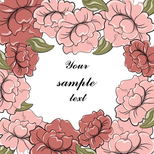 Cadre rose coloré — Image vectorielle