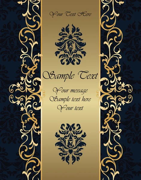 Golden Invitation card — Stock Vector