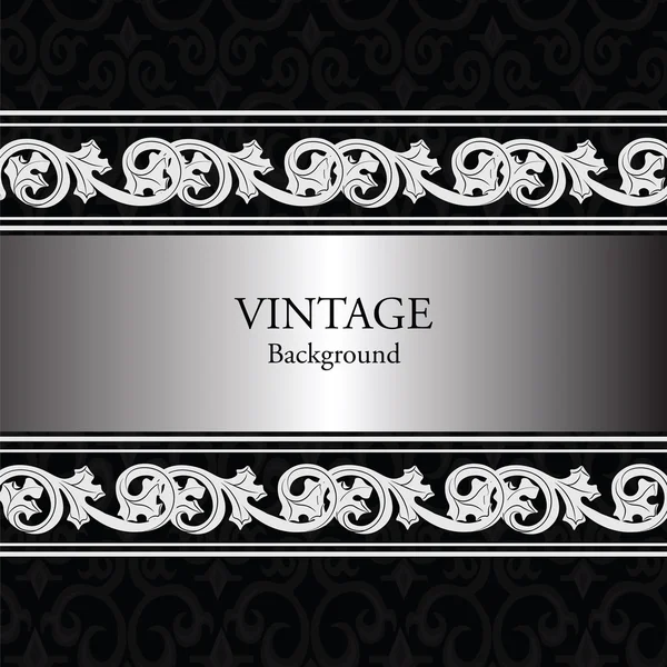 Fondo vintage con adornos clásicos — Vector de stock