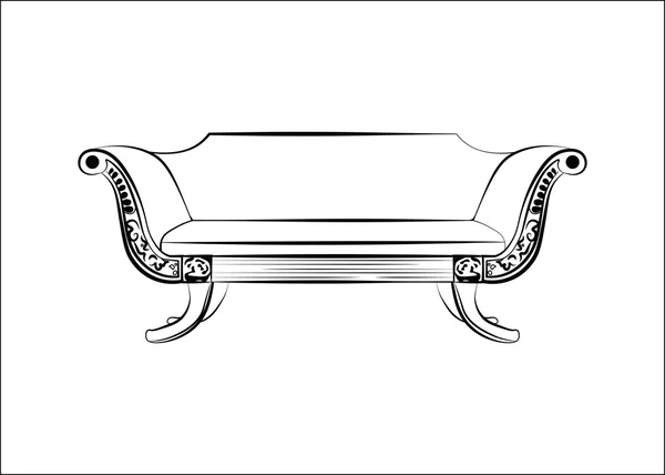 Сучасний диван з орнаментами — стоковий вектор