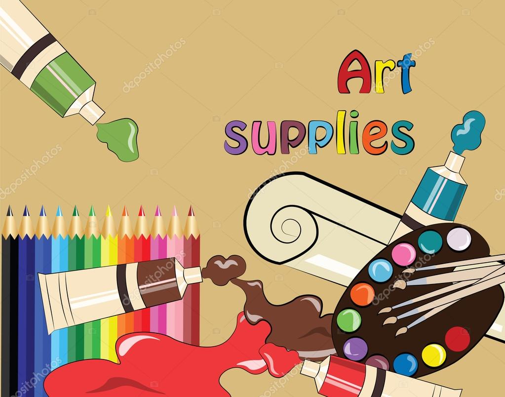 Art supplies for education Stock Vector Image by