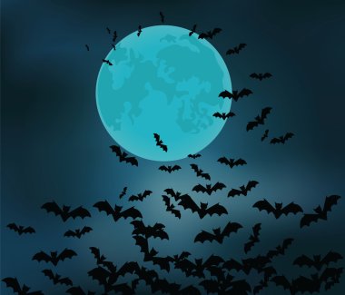 Mavi gece Cadılar Bayramı arka plan