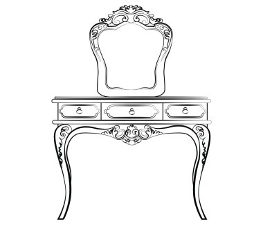 Tuvalet Masası ayna ile