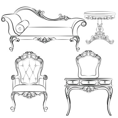 Klasik mobilya kümesi