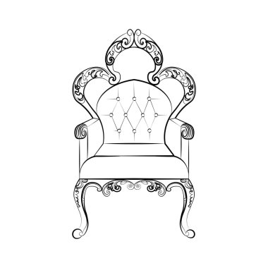 Klasik Kraliyet koltuk lüks süslemeli