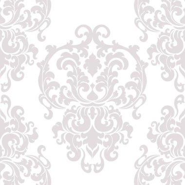 Vintage damasko çiçek süsleme desen