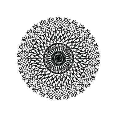 Hassas tığ işi dantel yuvarlak süsleme