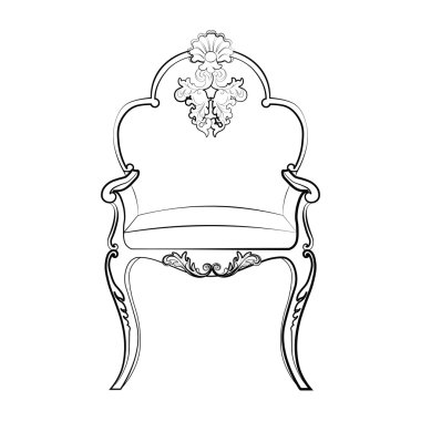 Klasik rokoko Şam ile imparatorluk Royal sandalye