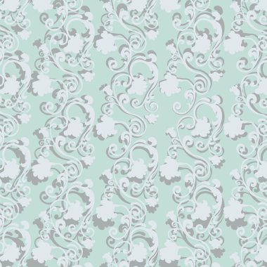 Vintage çiçek girdap süsleme desen gölge ile