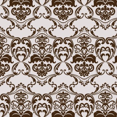 Vektör Vintage Damask deseni süsleme imparatorluk tarzı