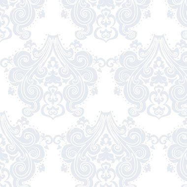 Vektör Vintage Şam girdap çiçek süsleme deseni