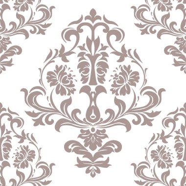Vektör Vintage Damask deseni süsleme klasik tarzı