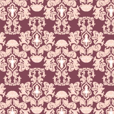 Vektör çiçek damask desenli arka plan