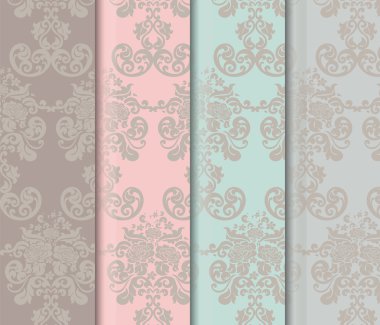 Çiçek süsleme damask desenler collection