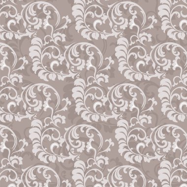 Vektör Vintage Damask deseni çiçek süsleme imparatorluk tarzı