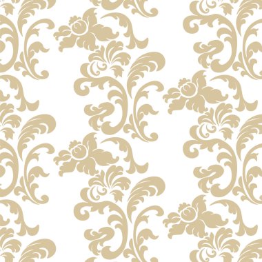 Vektör Vintage Damask deseni çiçek süsleme imparatorluk tarzı