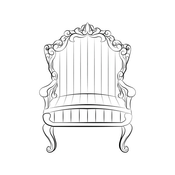 Κλασική πολυθρόνα Βασιλική — Διανυσματικό Αρχείο