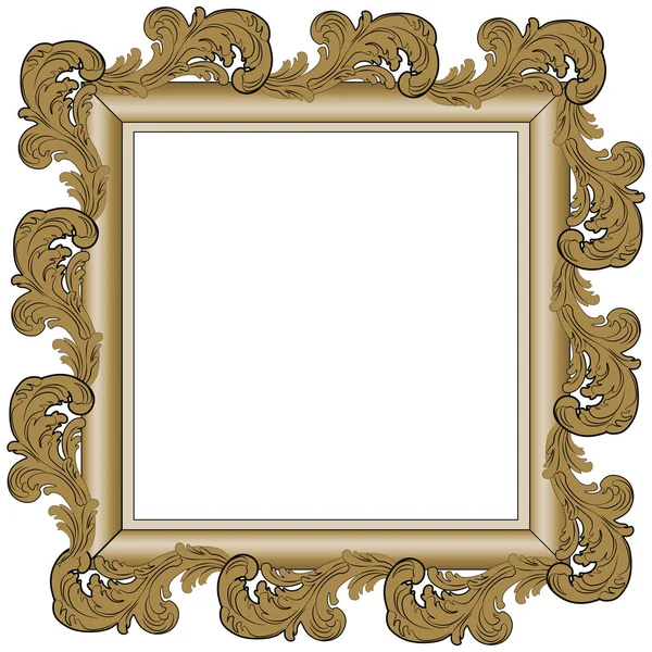 Bronzen decoratie frame — Stockvector