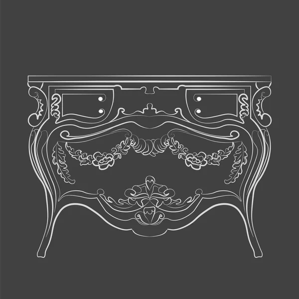 Muebles cómodos clásicos vintage — Vector de stock