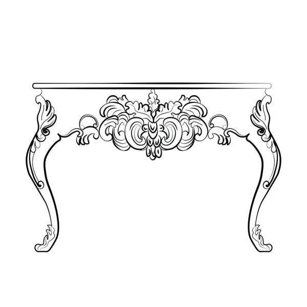 Baroque style table — Stock Vector