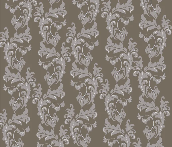 Vintage damast floral sieraad — Stockvector