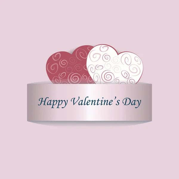 Happy Valentine 's Day lace card — стоковый вектор